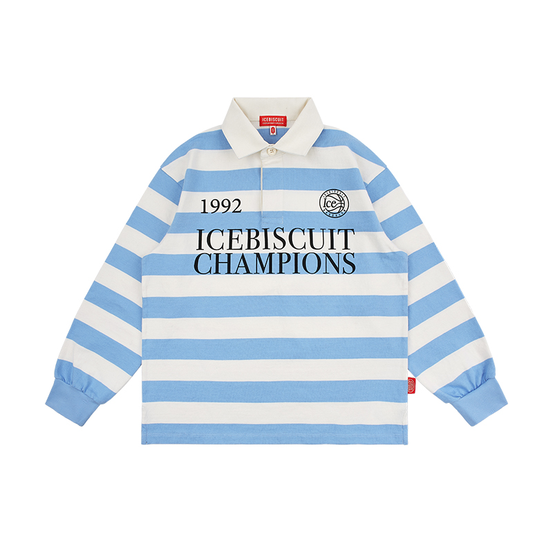ICEBISCUIT CHAMPIONS STRIPE RUGBY T-SHIRT_IB41TC532